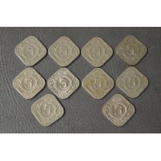 Нідерландські Антіли 5 центів 1967 рік (10 шт.) НАЙКРАЩА ЦІНА!!!!