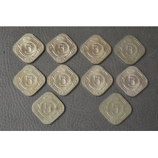 Нідерландські Антіли 5 центів 1970 рік (10 шт.) НАЙКРАЩА ЦІНА!!!!