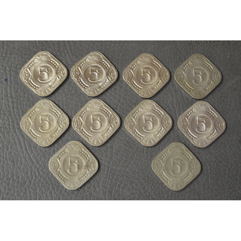Нідерландські Антіли 5 центів 1970 рік (10 шт.) НАЙКРАЩА ЦІНА!!!!