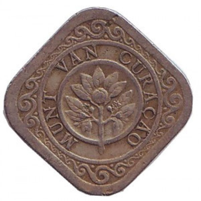 Монета 5 центів. 1948 рік, Кюрасао. Монета 5 центів. 1948 рік, Кюрасао.