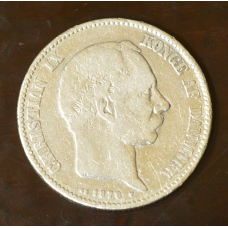 Данія 2 крони 1876 рік. Срібло