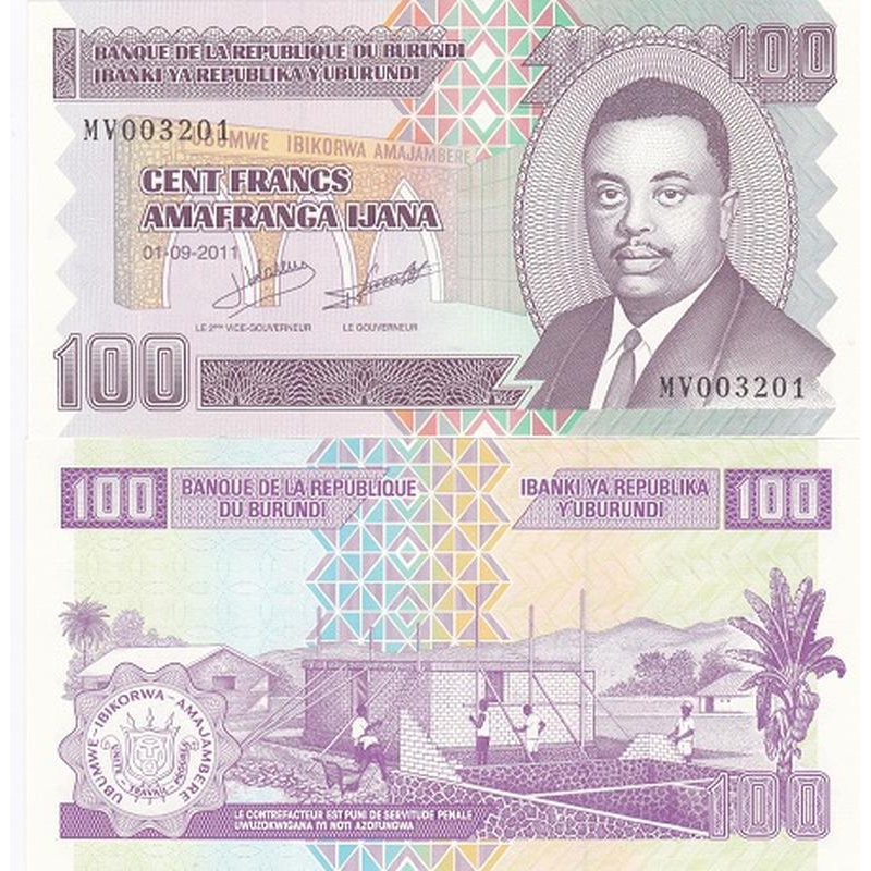 Burundi Бурунді - 100 Francs 2010 UNC