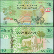 О-ви Кука / Cook Isl. 10 Dollars (1992) Pick 8 UNC