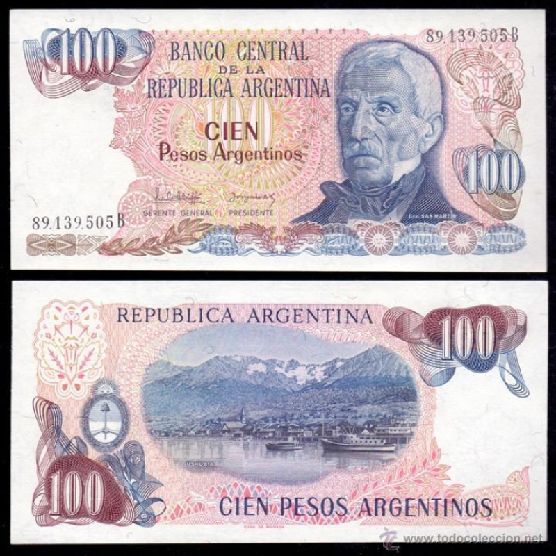 Аргентина / Argentina 100 Pesos Arg 1983 Pick 315 UNC Аргентина / Argentina 100 Pesos Arg 1983 Pick 315 UNC