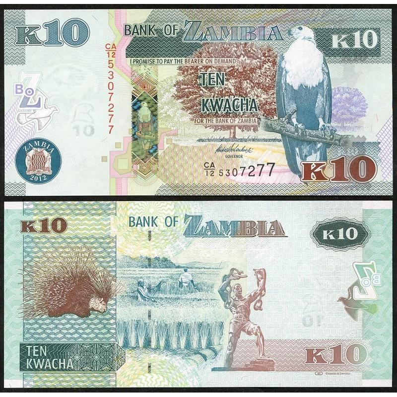 Zambia Замбія - 10 Kwacha 2012 UNC Zambia Замбія - 10 Kwacha 2012 UNC