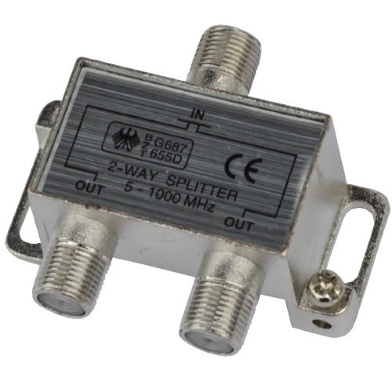Спліттер (Splitter) ТВ 2-way 5-100MHZ, корпус_металл Спліттер (Splitter) ТВ 2-way 5-100MHZ, корпус_металл