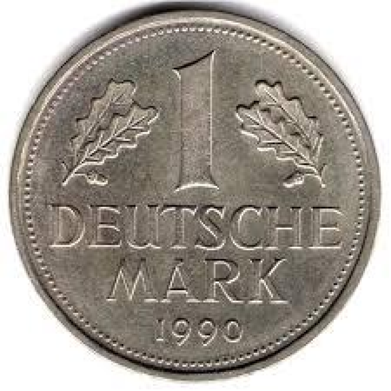 Німеччина 1 марка 1990 року G (АП) Німеччина 1 марка 1990 року G (АП)