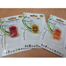 Кардрідер зовнішній USB 2.0, формат MicroSD, пластик