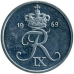 Монета 2-ре. 1969-1971 рік, Данія. (В)