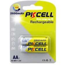 Акумулятор PKCELL 1.2 V AA 2600mAh NiMH Rechargeable Battery, 2 штуки на блістері ціна за блістер, Q12