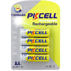 Акумулятор PKCELL 1.2 V AA 1300mAh NiMH Rechargeable Battery, 4 штуки у блістері ціна за блістер, Q12