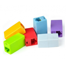 З“єднувач RJ45 8P8C мамо/мама RJ45 для з“єднання кабелю, блакитний, Q100