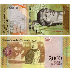 Венесуела / Venezuela 2000 bolivares 2016 Pick NEW UNC