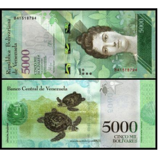 Венесуела / Venezuela 5000 bolivares 2017 Pick NEW UNC