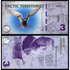 Арктика / Arctic territories 3 dollars 2010 UNC