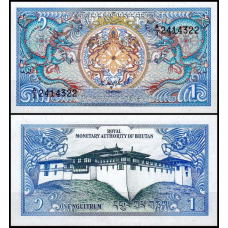 Бутан / Bhutan 1 Nhultrum (1986) Pick 12 UNC