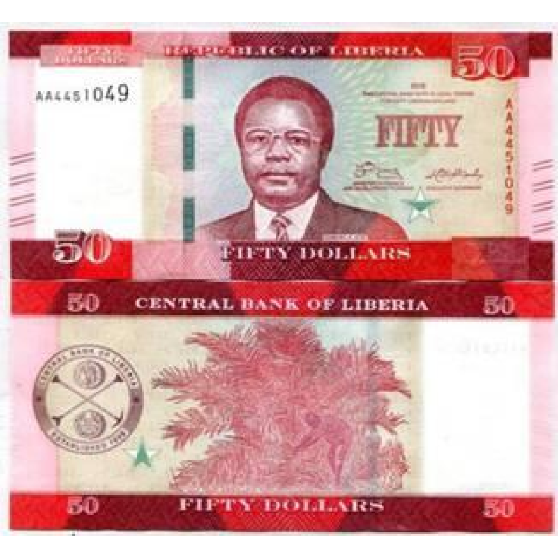 Ліберія / Liberia 50 dollars 2016 Pick NEW UNC Ліберія / Liberia 50 dollars 2016 Pick NEW UNC