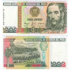 Перу/Peru 1000 Intis 1988 Pick 136 UNC