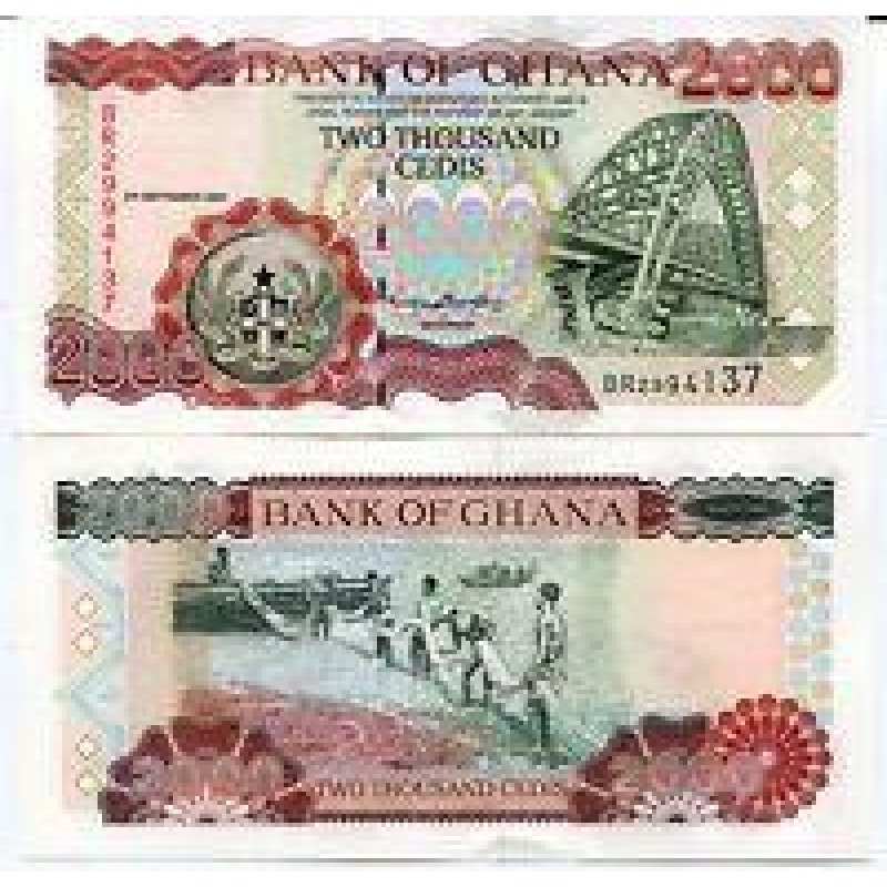 Гана 2000 седи 2002 p33g UNC Гана 2000 седи 2002 p33g UNC
