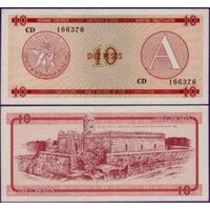 КУБА. 10 песо 1985р. /серія А/ UNC КУБА. 10 песо 1985р. /серія А/ UNC