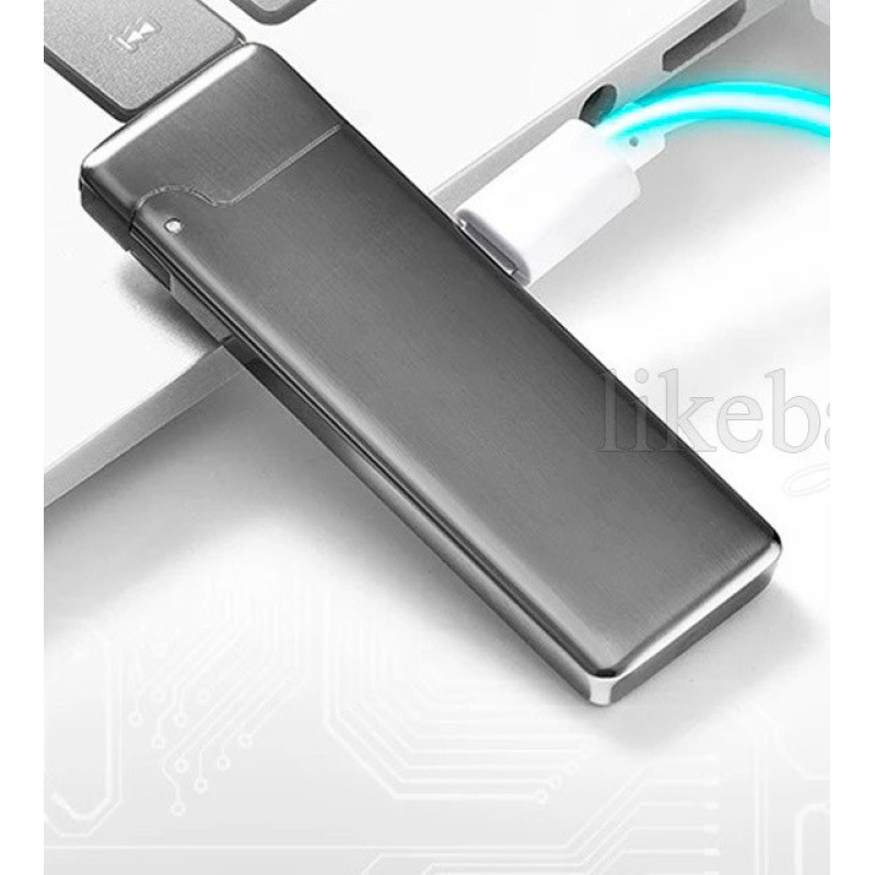 Електронна запальничка USB Запальничка подарункова USB яскрава 33272 (синя)