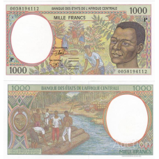 Central Africa CHAD Центр Африка ЧАД - 1000 Francs 2000 UNC letter P