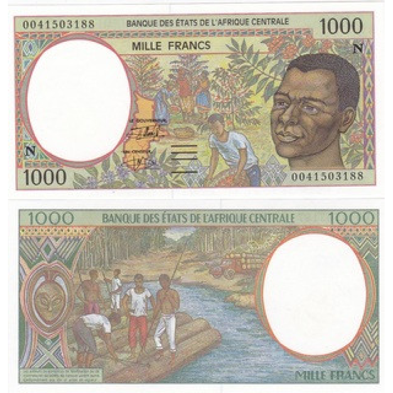 Central Africa E. Guinea Африка Центр Екватор. Гвінея - 1000 Francs 2000 UNC letter N Central Africa E. Guinea Африка Центр Екватор. Гвінея - 1000 Francs 2000 UNC letter N