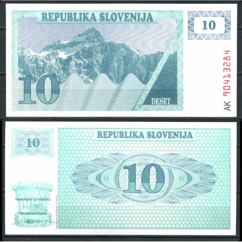 Словенія/Slovenia 10 Tolar 1990 UNC Словенія/Slovenia 10 Tolar 1990 UNC