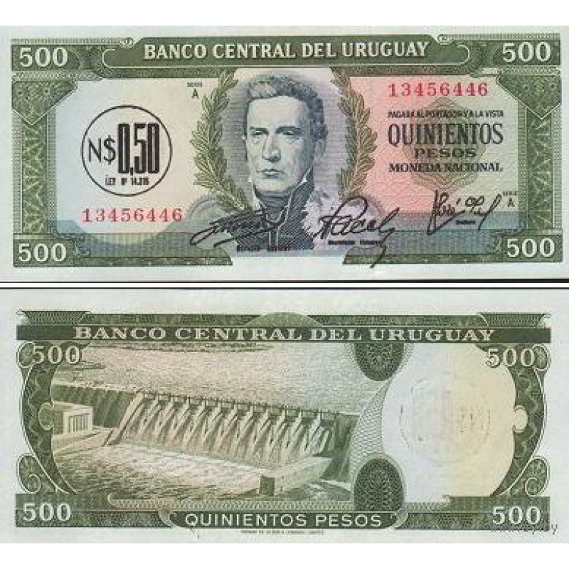 Уругвай /Uruguay 500 песо 1967р Уругвай /Uruguay 500 песо 1967р