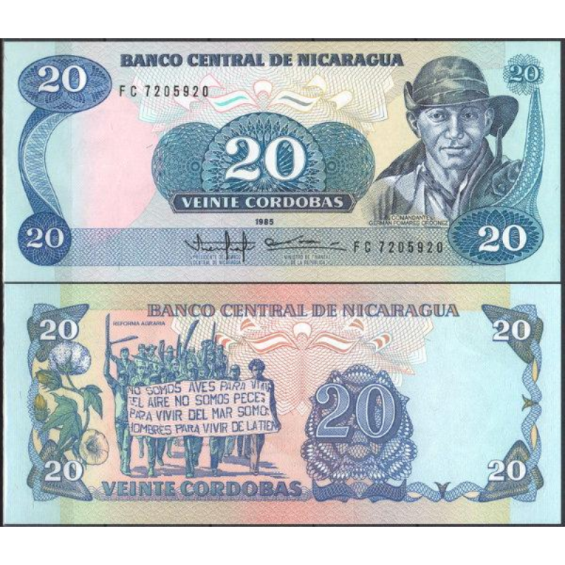 Нікарагуа / Nicaragua 20 Cordobas 1985 UNC Нікарагуа / Nicaragua 20 Cordobas 1985 UNC