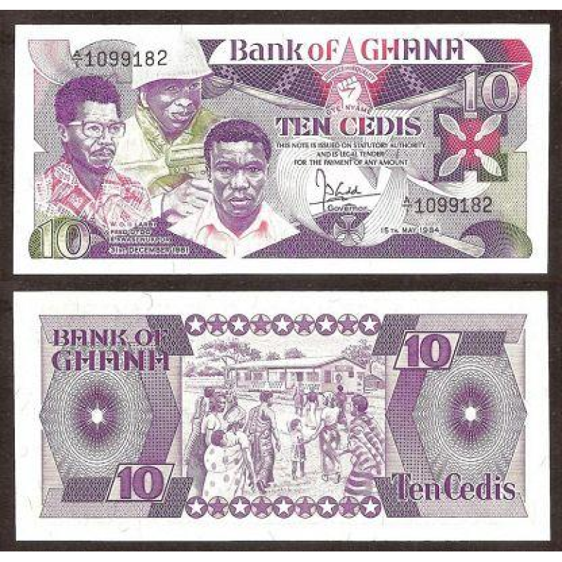 ГАНА 23 GHANA 10 CEDIS 1984 Unc ГАНА 23 GHANA 10 CEDIS 1984 Unc