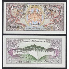 Бутан / Bhutan 2 Ngultrum (1986) Pick 13 UNC