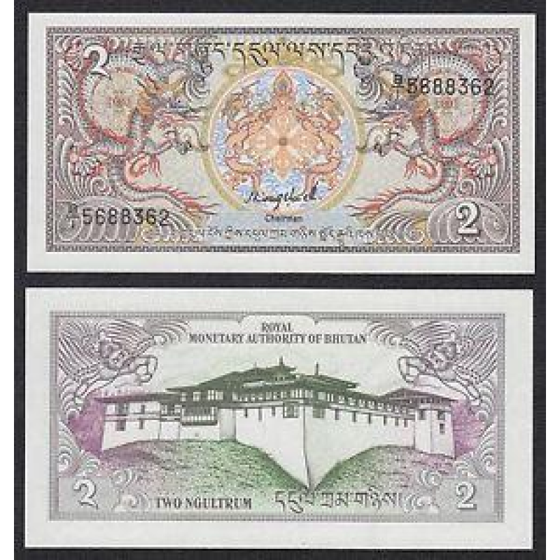 Бутан / Bhutan 2 Ngultrum (1986) Pick 13 UNC Бутан / Bhutan 2 Ngultrum (1986) Pick 13 UNC