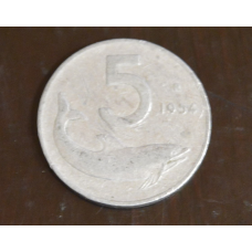 Італія 5 лір 1954,55,70 Риба (БА)