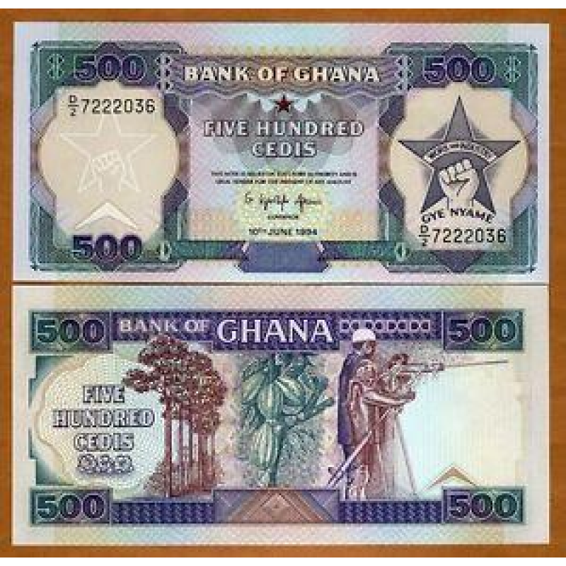 Гана/Ghana 500 Cedi 1994 Pick 28c UNC Гана/Ghana 500 Cedi 1994 Pick 28c UNC