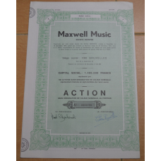 Акція. Maxwell Music. Бельгія. 1978 рік №0000195 (1.43)