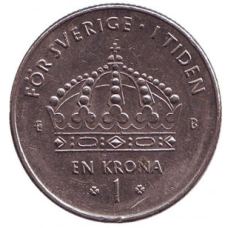 Монета 1 крона. 2001 рік, Швеція.(БВ)