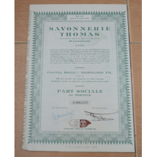 Акція. SAVONNERIE THOMAS . 1944 рік №002455 (1.67)