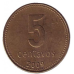 Монета 5 сентаво. 2009 рік, Аргентина.(АМ) Монета 5 сентаво. 2009 рік, Аргентина.(АМ)