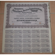 Акція.Tanneries de Saventhem - Anciens.... Бельгія. 1941 рік №2688 (1.80)