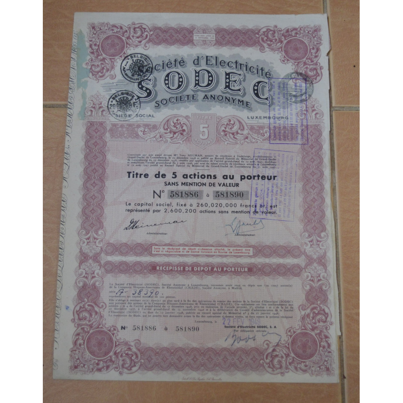 Акція. Бельгія . 1944 рік №581886(1.92) Акція. Бельгія . 1944 рік №581886(1.92)