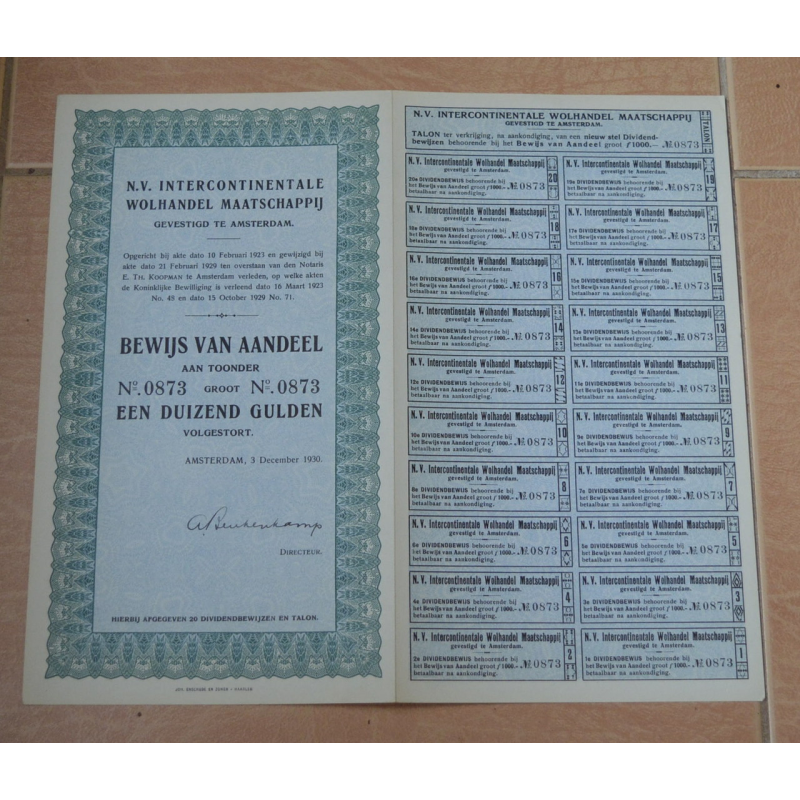 Акція.Нідерланди. 1930год №0873 (2.31) Акція.Нідерланди. 1930год №0873 (2.31)