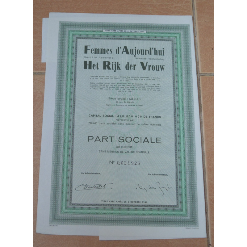 Акція. Бельгія . 1944год №0624926 (2.34) Акція. Бельгія . 1944год №0624926 (2.34)