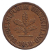 Дубове листя. Монета 10 пфенігів. 1950 рік (J), ФРН.(Г)