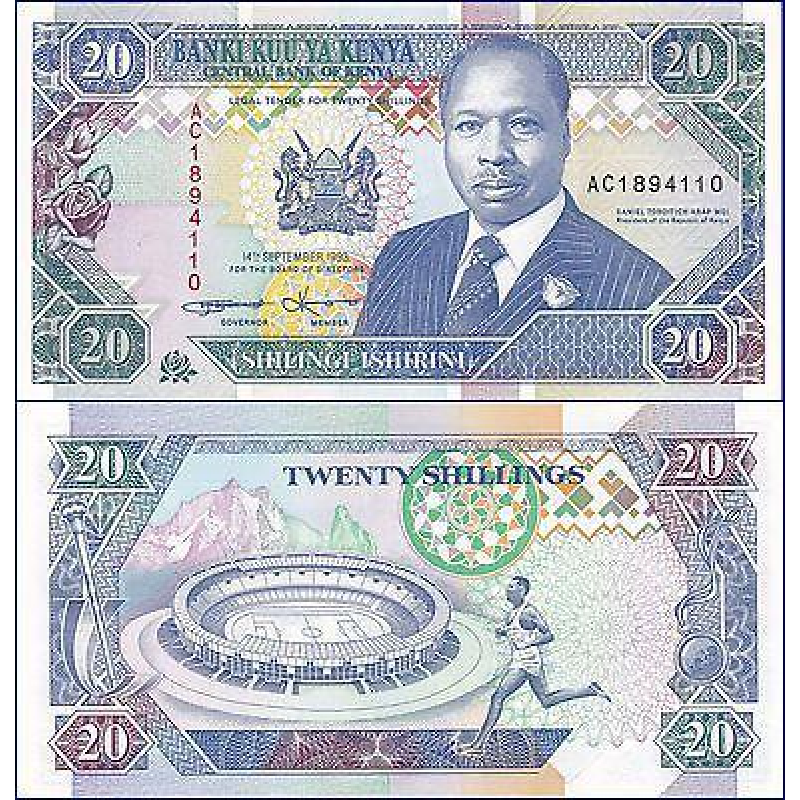 Kenya Кенія - 20 Shillings 1994 UNC