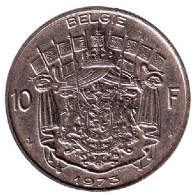 Монета 10 франків. 1973 рік, Бельгія. (Belgie) Монета 10 франків. 1973 рік, Бельгія. (Belgie)