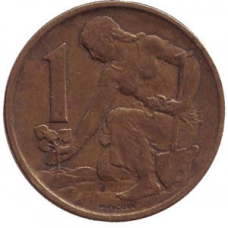 Монета 1 крона. 1962,63,64,76,70,84 рік, Чехословаччина. (БЖ)
