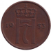Монета 5 ері. 1953 рік, Норвегія. (БД) Монета 5 ері. 1953 рік, Норвегія. (БД)