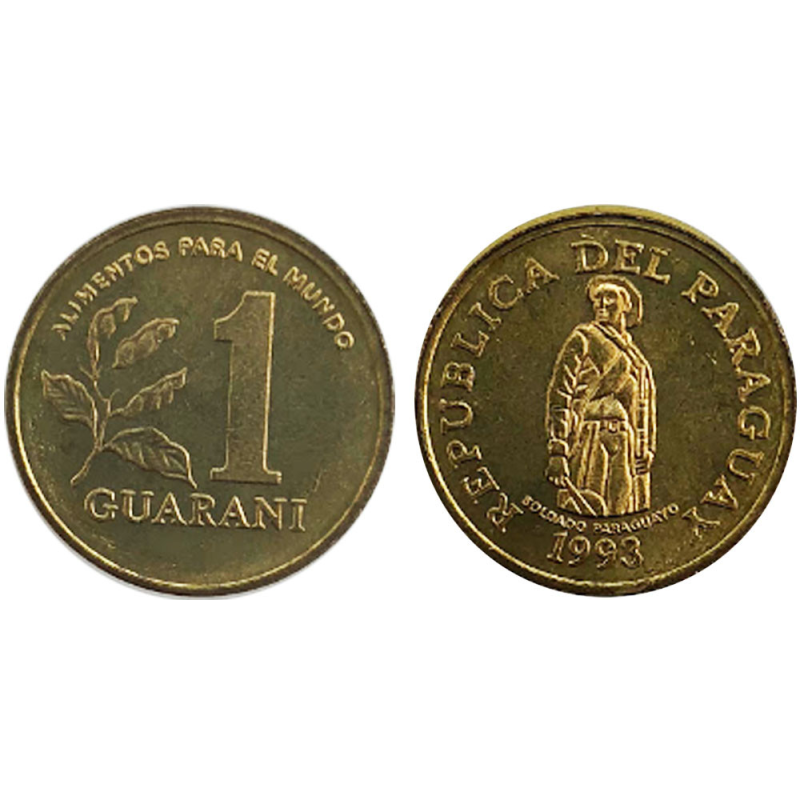 Парагвай 1 Guaranies 1993 рік UNC