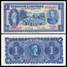 Colombia Колумбія - 1 Peso 1953 P. 398 aUNC